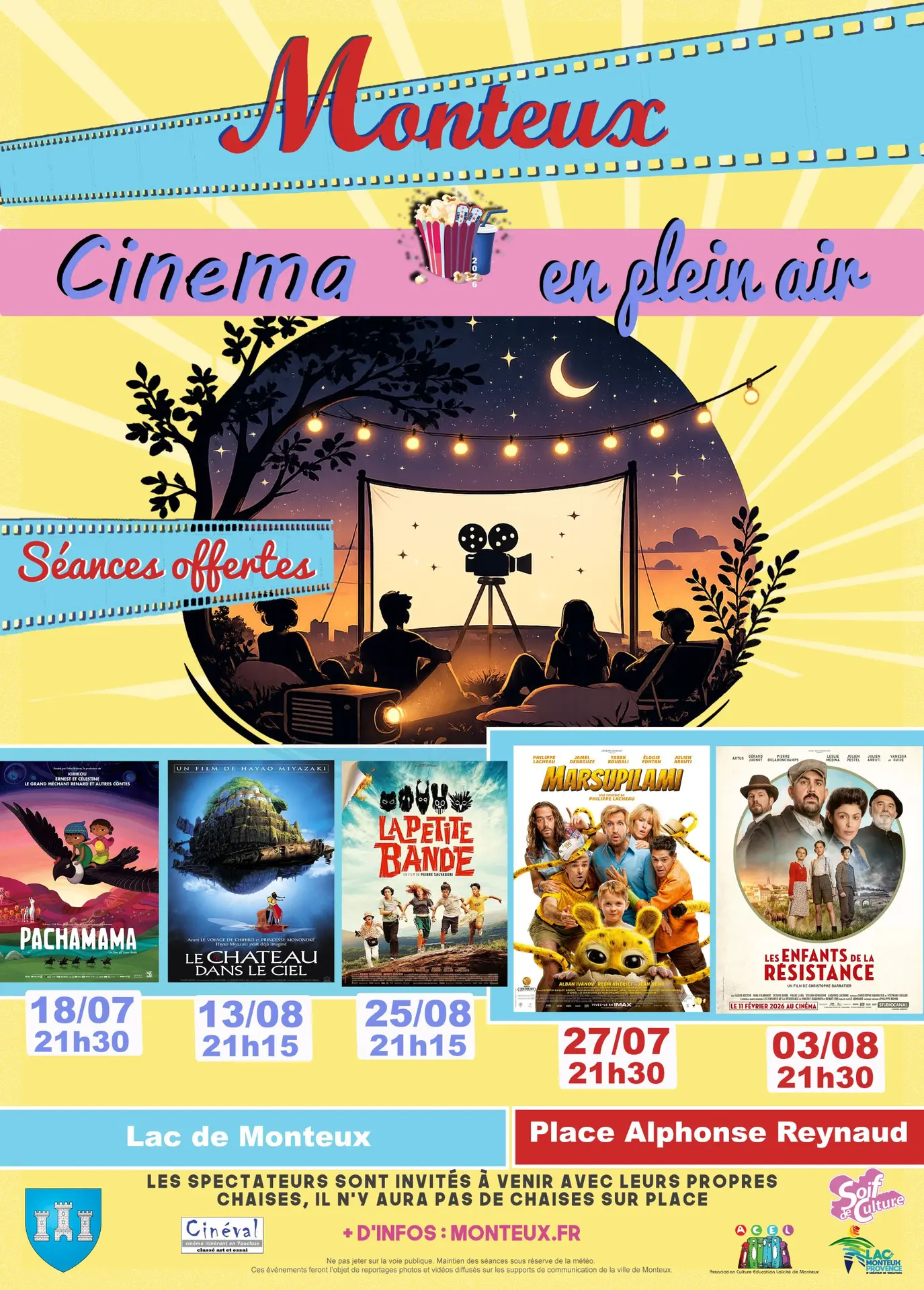 Cinéma plein air Place Reynaud -Les enfants de la Résistance_Monteux