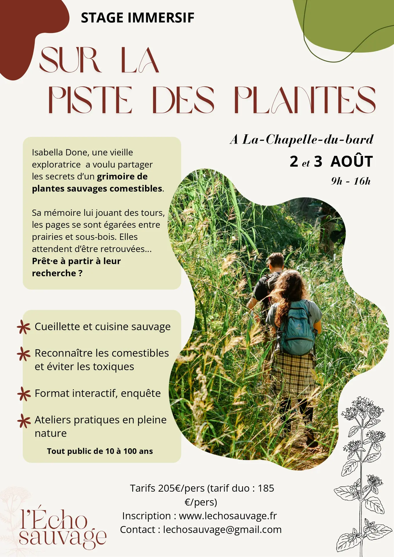 sur la piste des plantes - stage immersif_La Chapelle-du-Bard