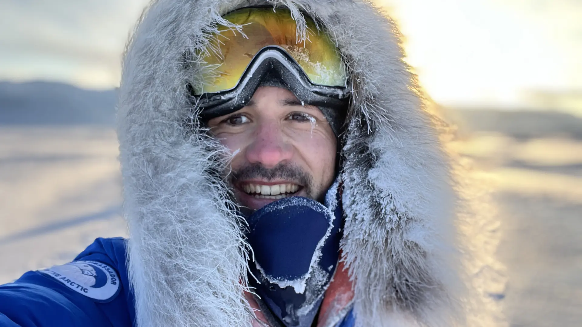 Matthieu Tordeur en Antarctique durant l'expédition Under Antarctica