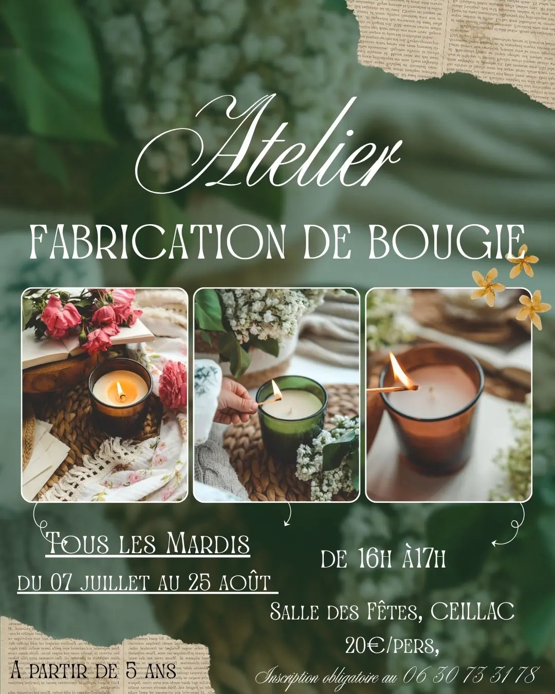 Atelier de fabrication de bougies