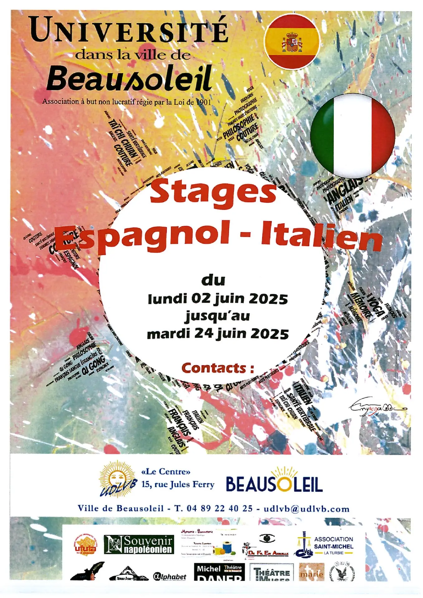 Stages espagnol - italien_Beausoleil