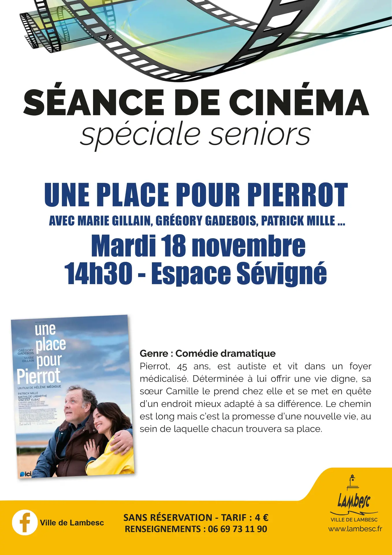 Ciné Seniors - Une place pour Pierrot_Lambesc