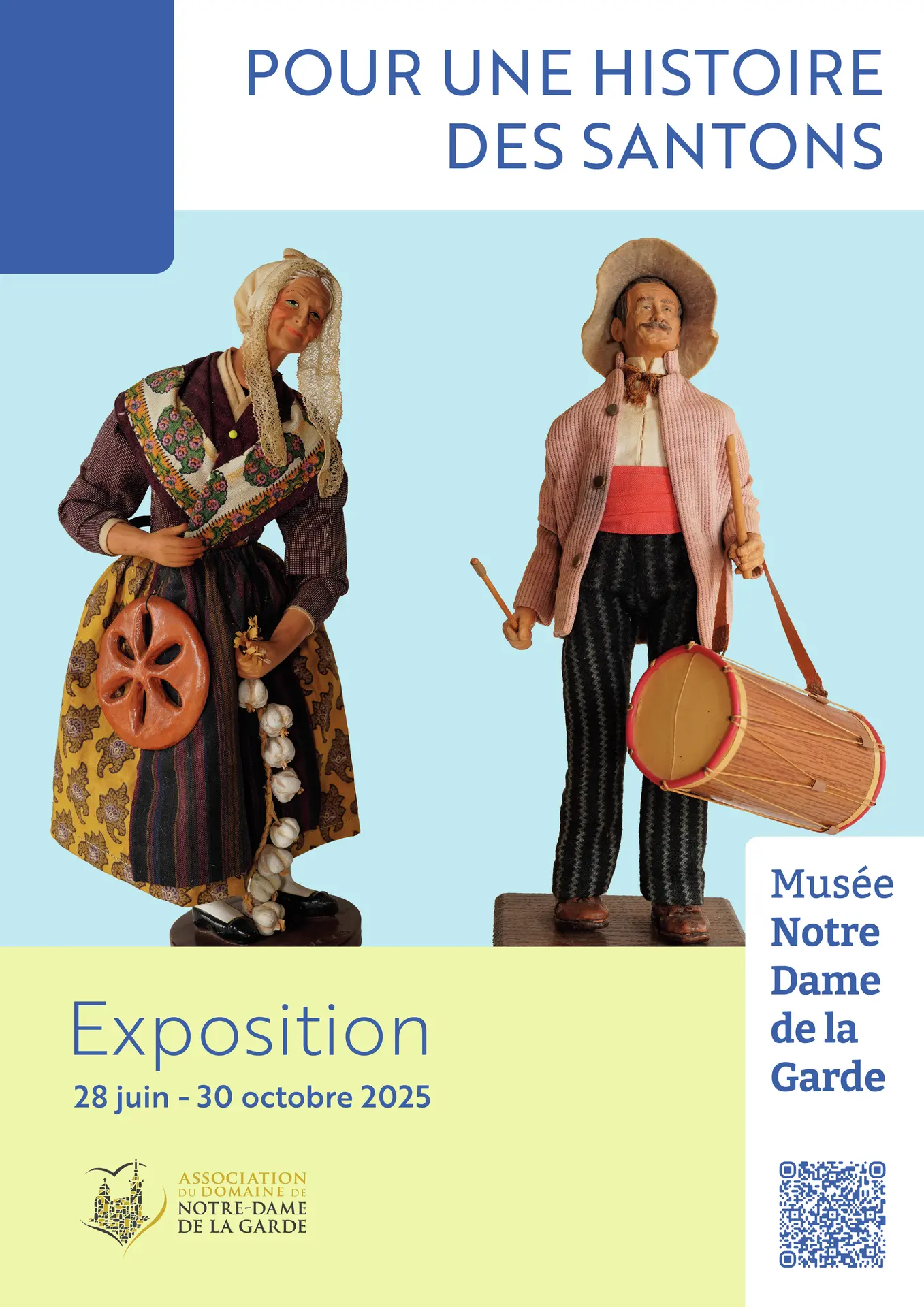 affiche avec du texte et deux santons costumés