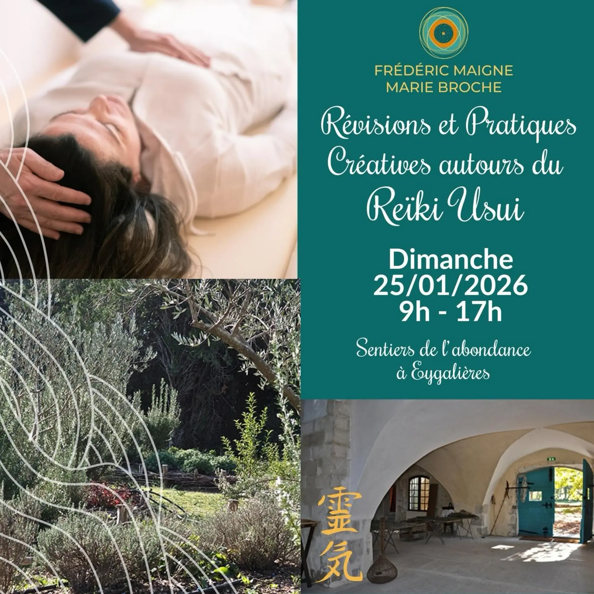 Poster 1 Creative practices around Usui Reiki Eygalières 25.01.26