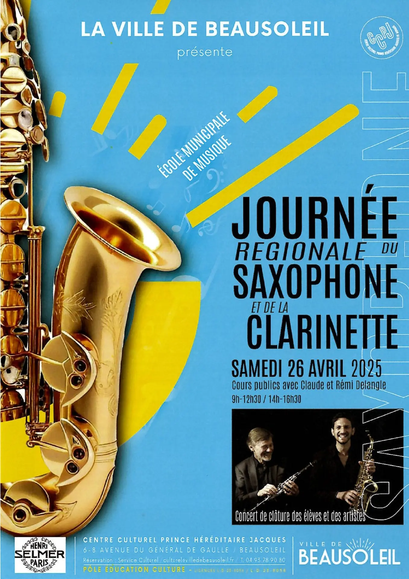 Journée du saxophone et de la clarinette_Beausoleil