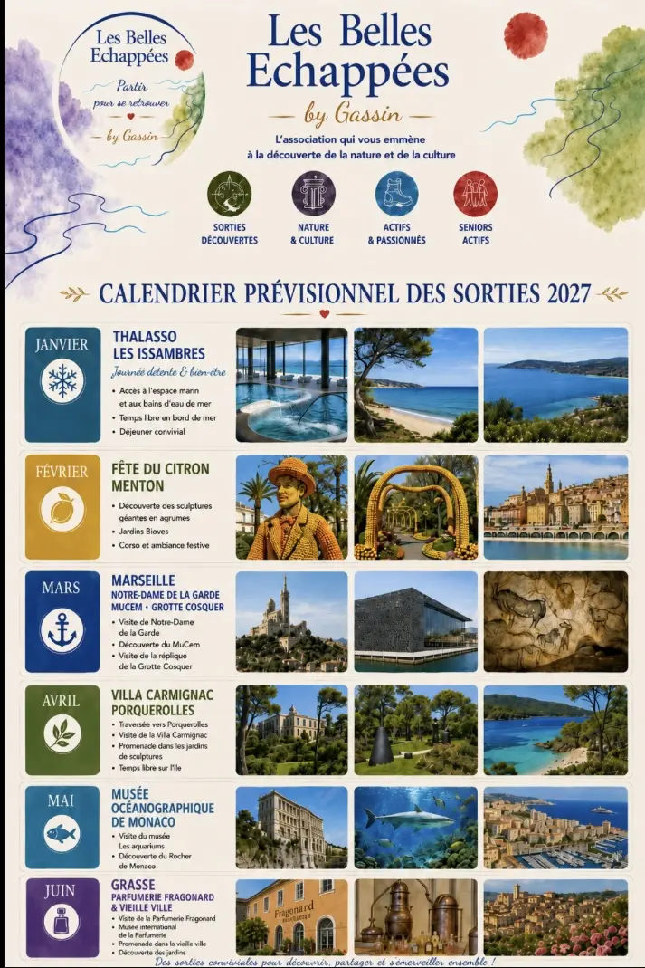 Calendrier prévisionnel des sorties 2027