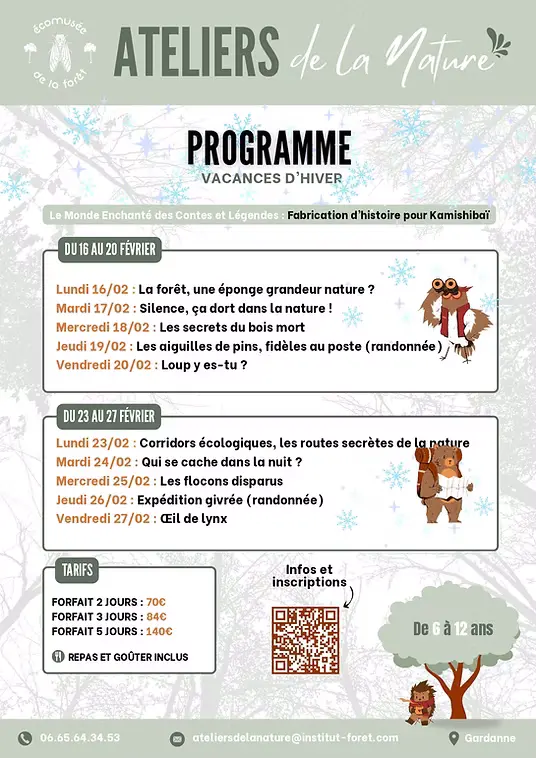 Les ateliers de la nature à l'Ecomusée vacances d'hiver_Gardanne