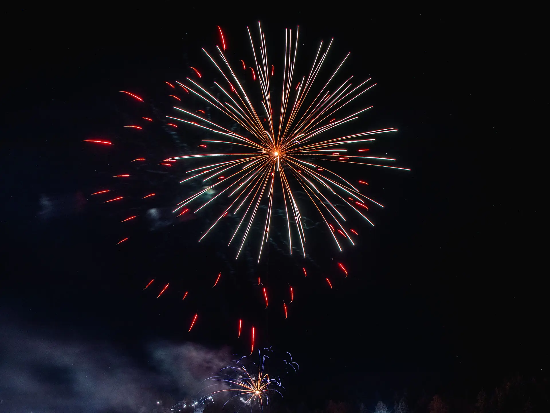 Feu d'artifice à Pra Loup
