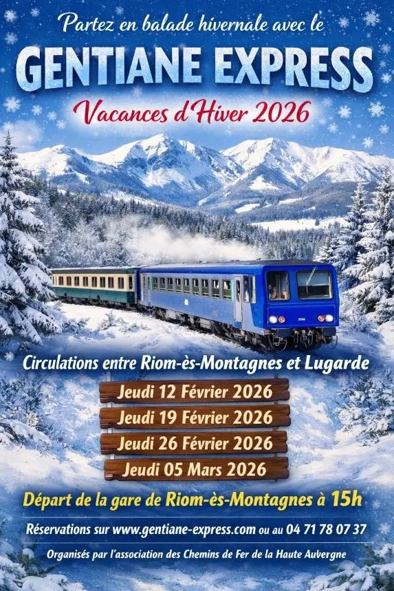 Affiche pour la circulation du Gentiane Express