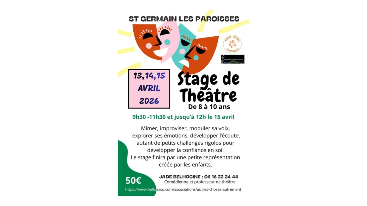 Stage de théâtre pour les 8 - 10 ans_Saint-Germain-les-Paroisses
