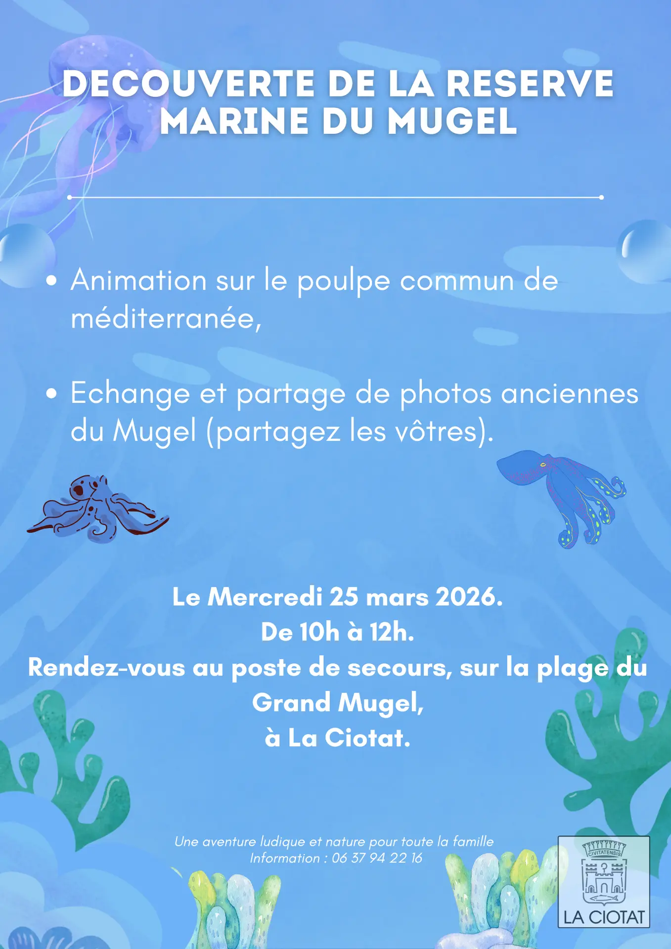 Découverte de la réserve marine du Mugel