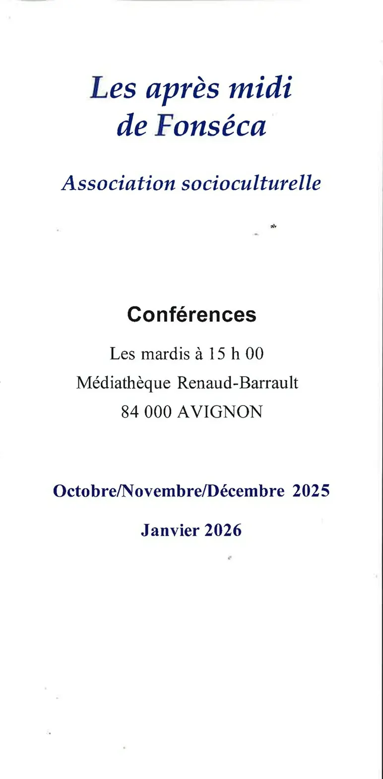 Les après-midi de Fonseca_Avignon