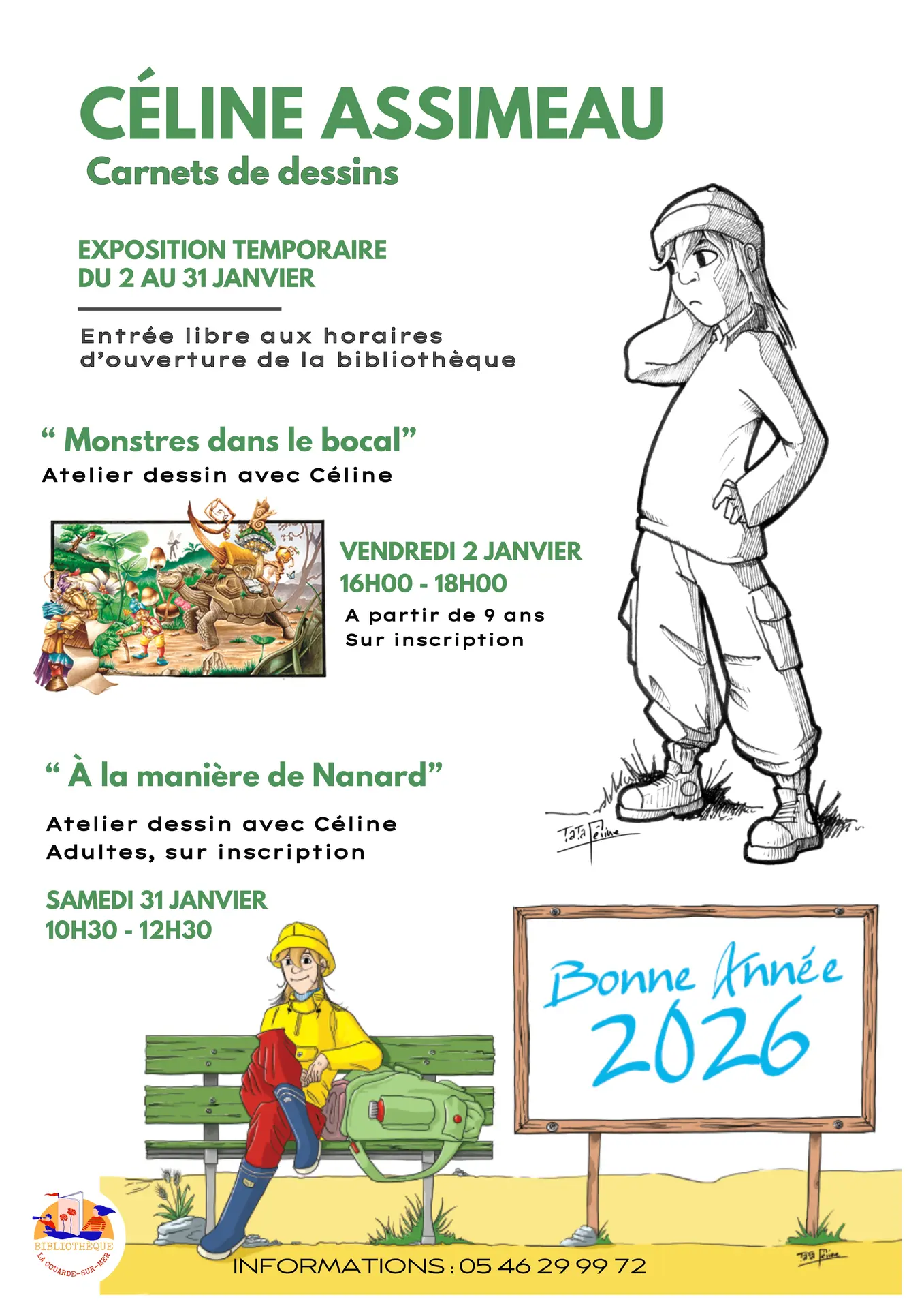 Exposition de dessins de Céline Assimeau_La Couarde-sur-Mer