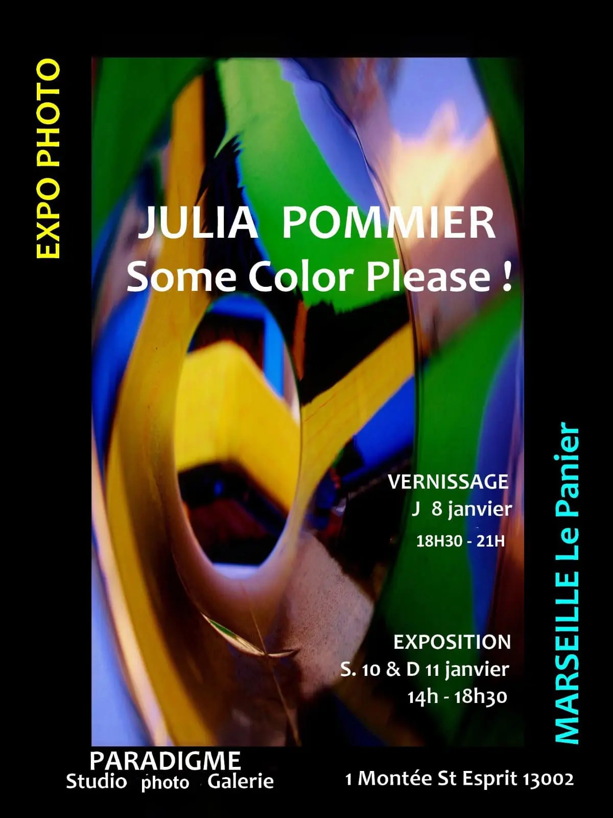 affiche de l'expo très colorée