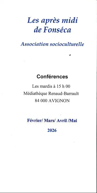 Les après-midi de Fonseca février--mai_Avignon