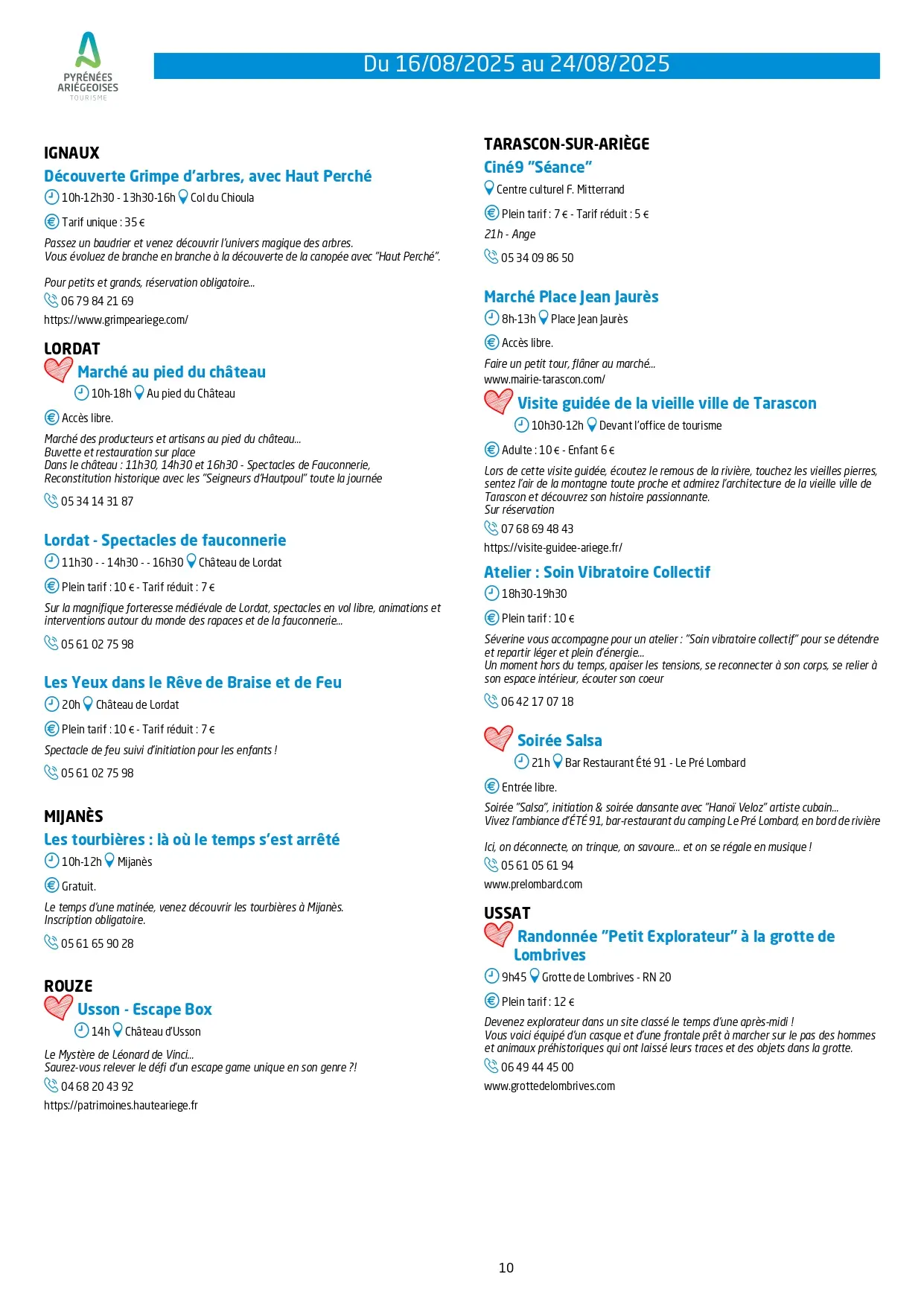 Page 10 du 16 au 24 aout 2025