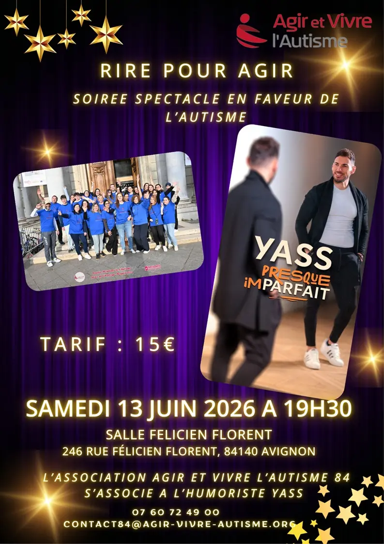 Rire pour agir - Soirée spectacle en faveur de l'autisme_Avignon