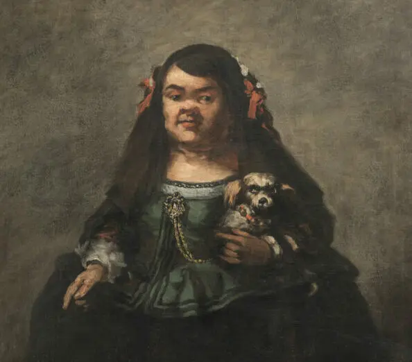 Copie XIXe siècle d’après Diego Velázquez (Séville 1599 – Madrid 1660) La naine Maria Bárbola, [s.d.] Huile sur toile 1410 x 954