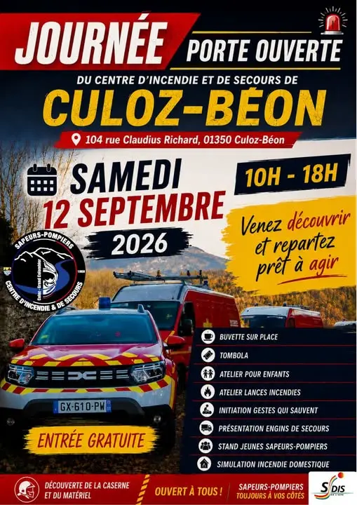 Portes ouvertes à la Caserne des sapeurs pompiers de Culoz_Culoz-Béon