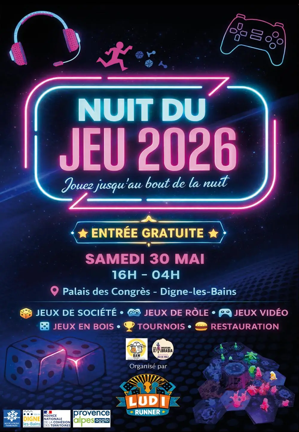Affiche de la nuit du jeu