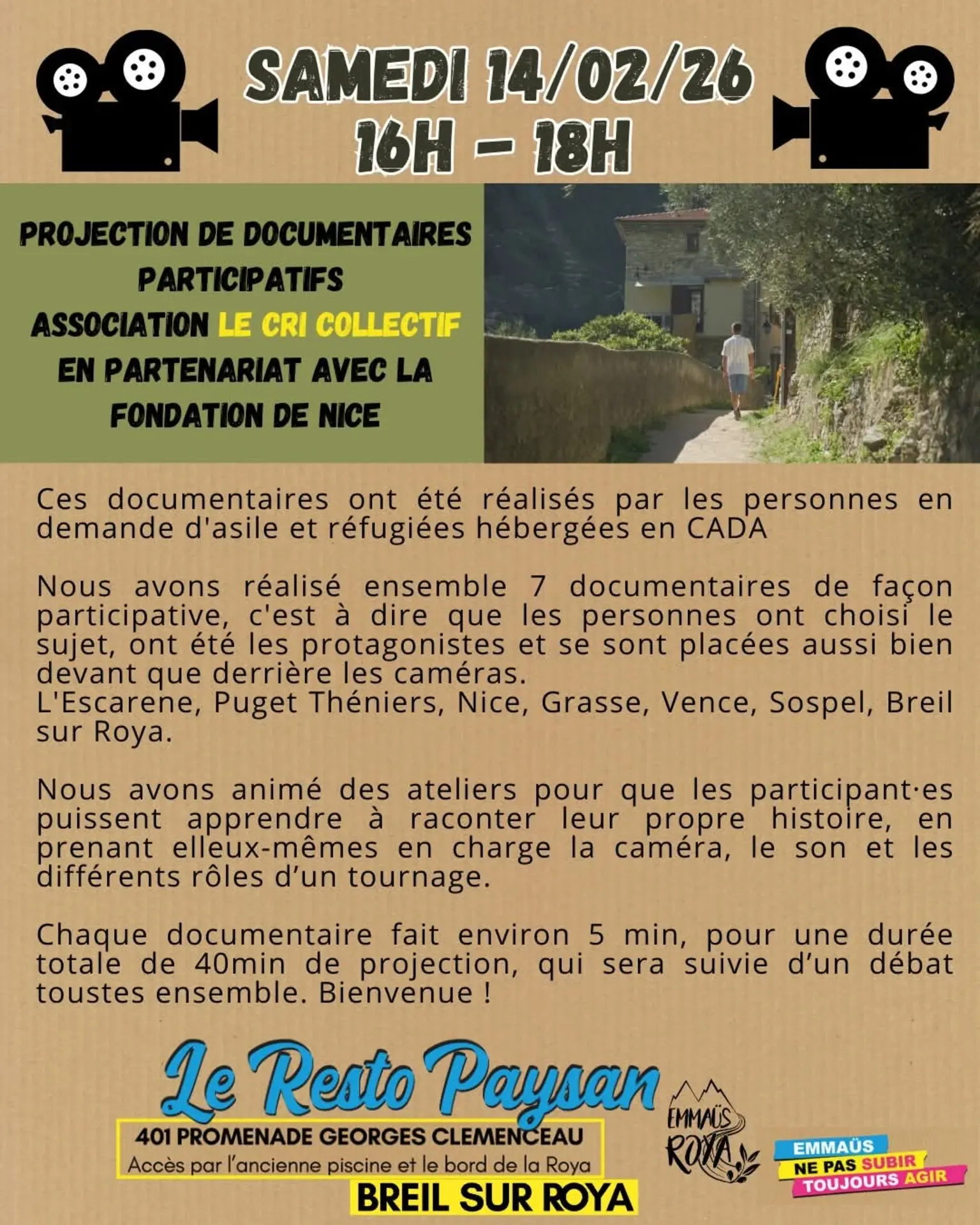Projection de documentaires participatifs