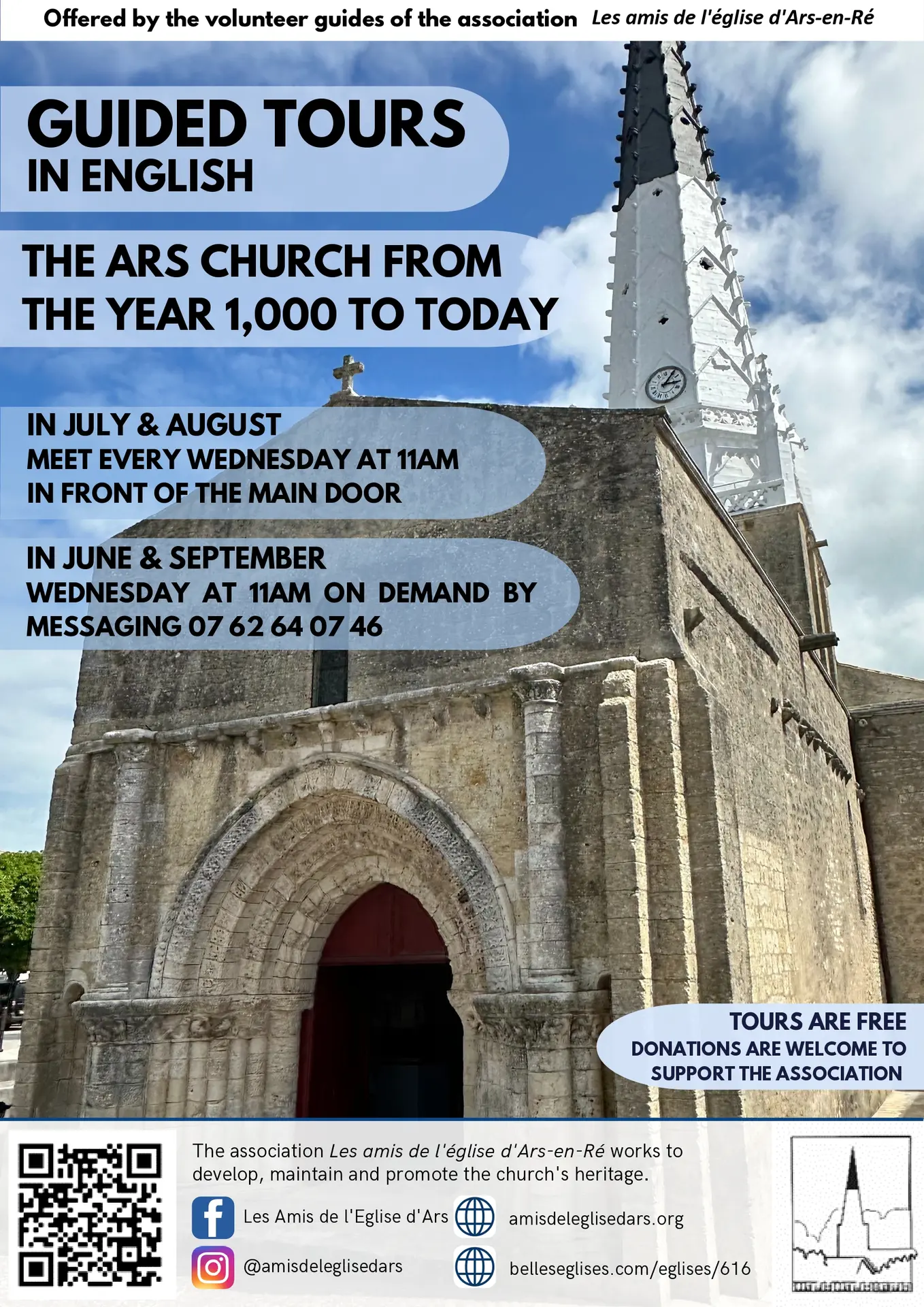 Visite de l'église d'Ars-en-Ré en Anglais