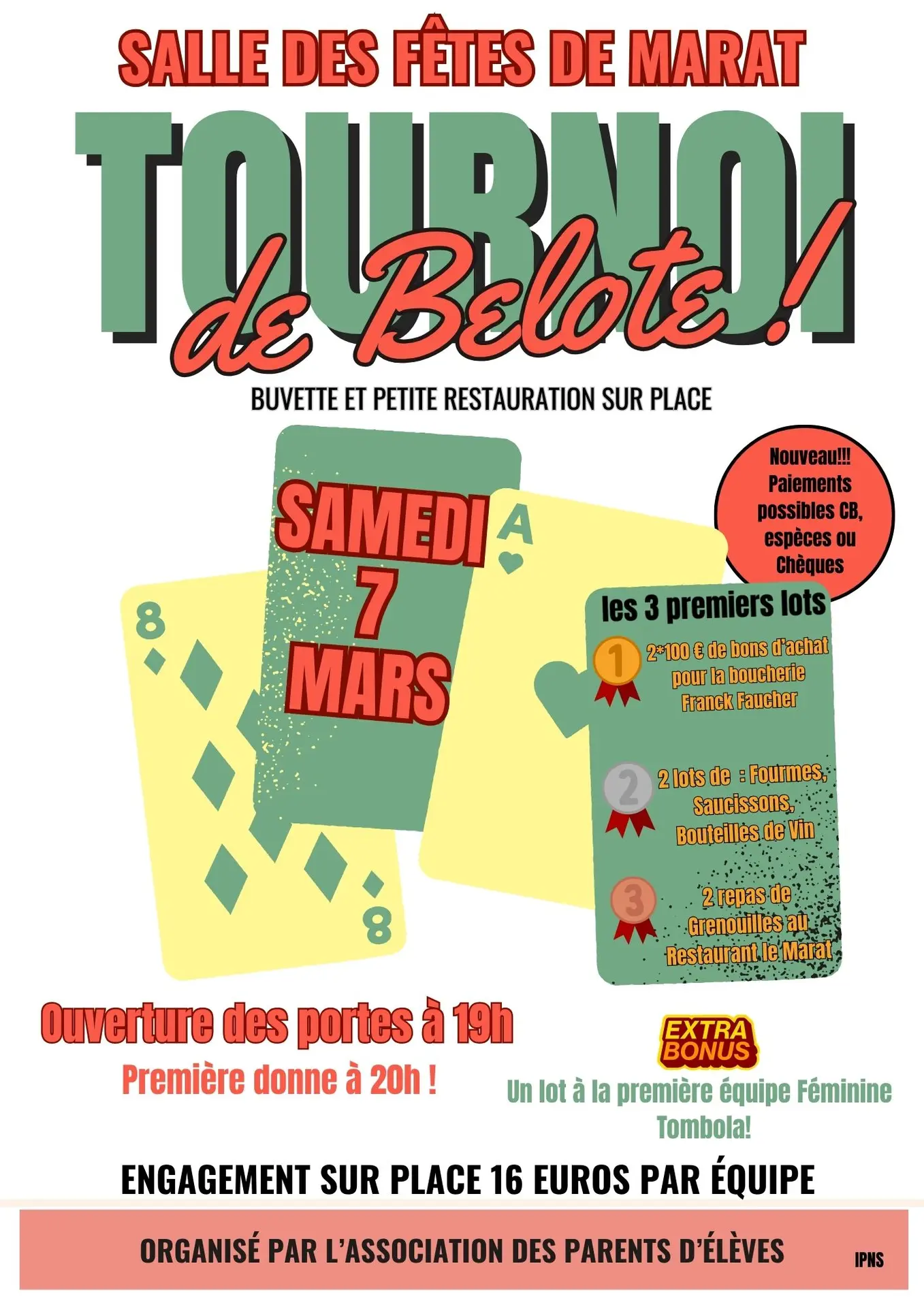 Affiche concours de belote