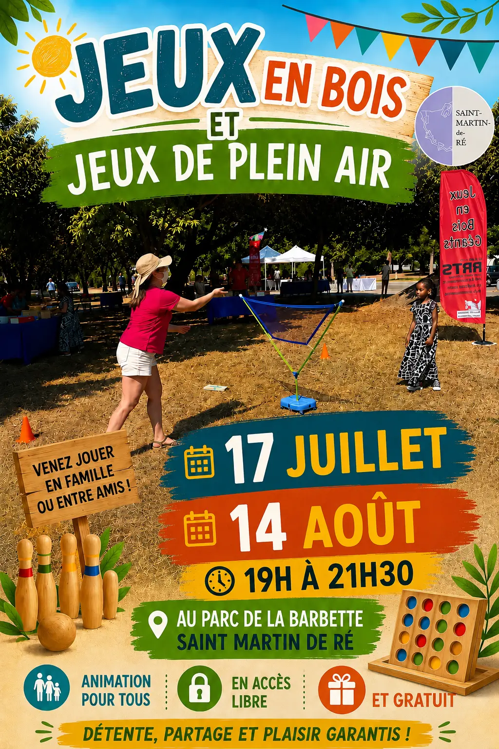 Jeux en bois géants_Saint-Martin-de-Ré