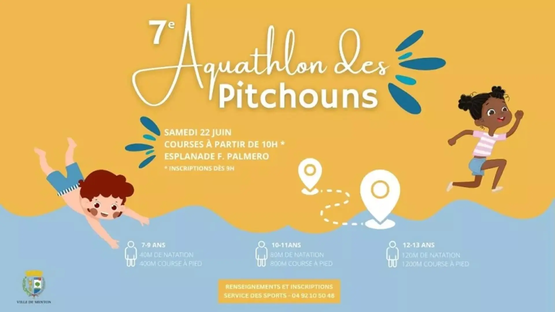 affiche 7e Aquathlon des pitchouns