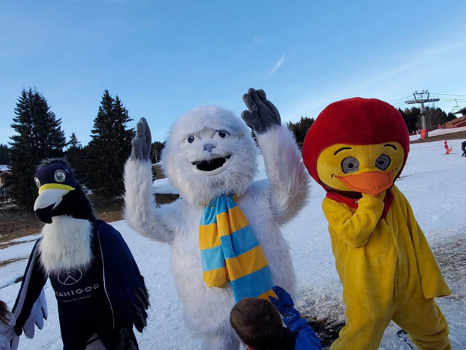 Descente des mascottes_Manigod