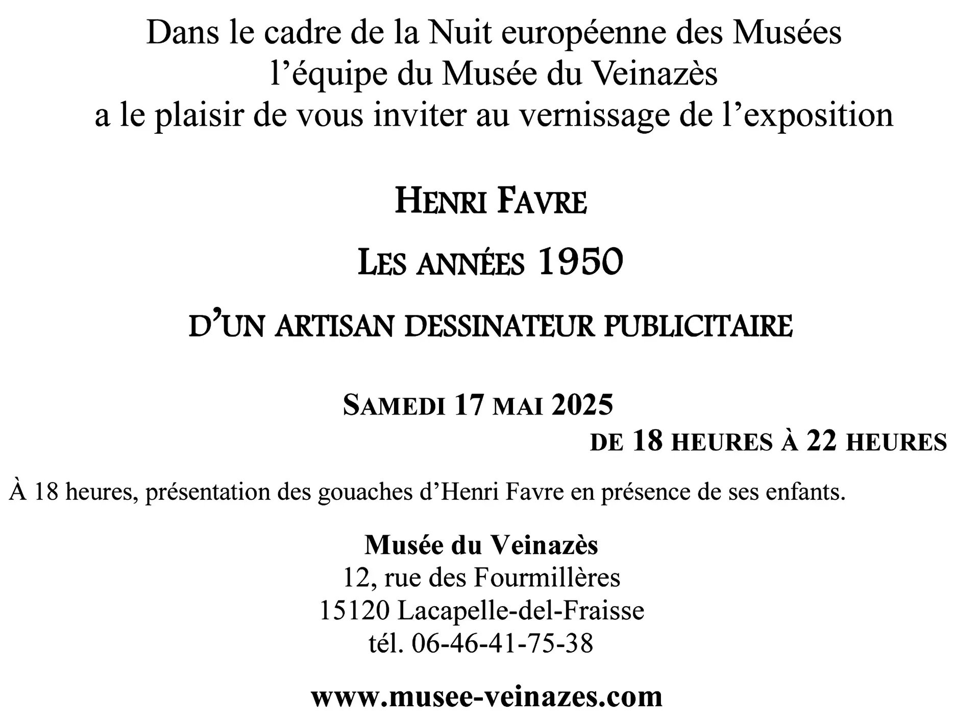 Invitation au vernissage