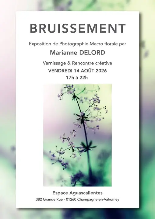 Exposition de photographies macro florale de Marianne Delord à l'Espace Aguascalientes_Champagne-en-Valromey