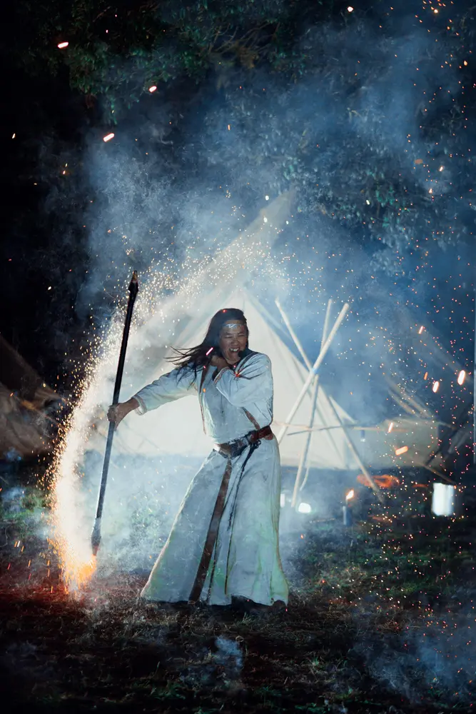 Photo spectacle de feu