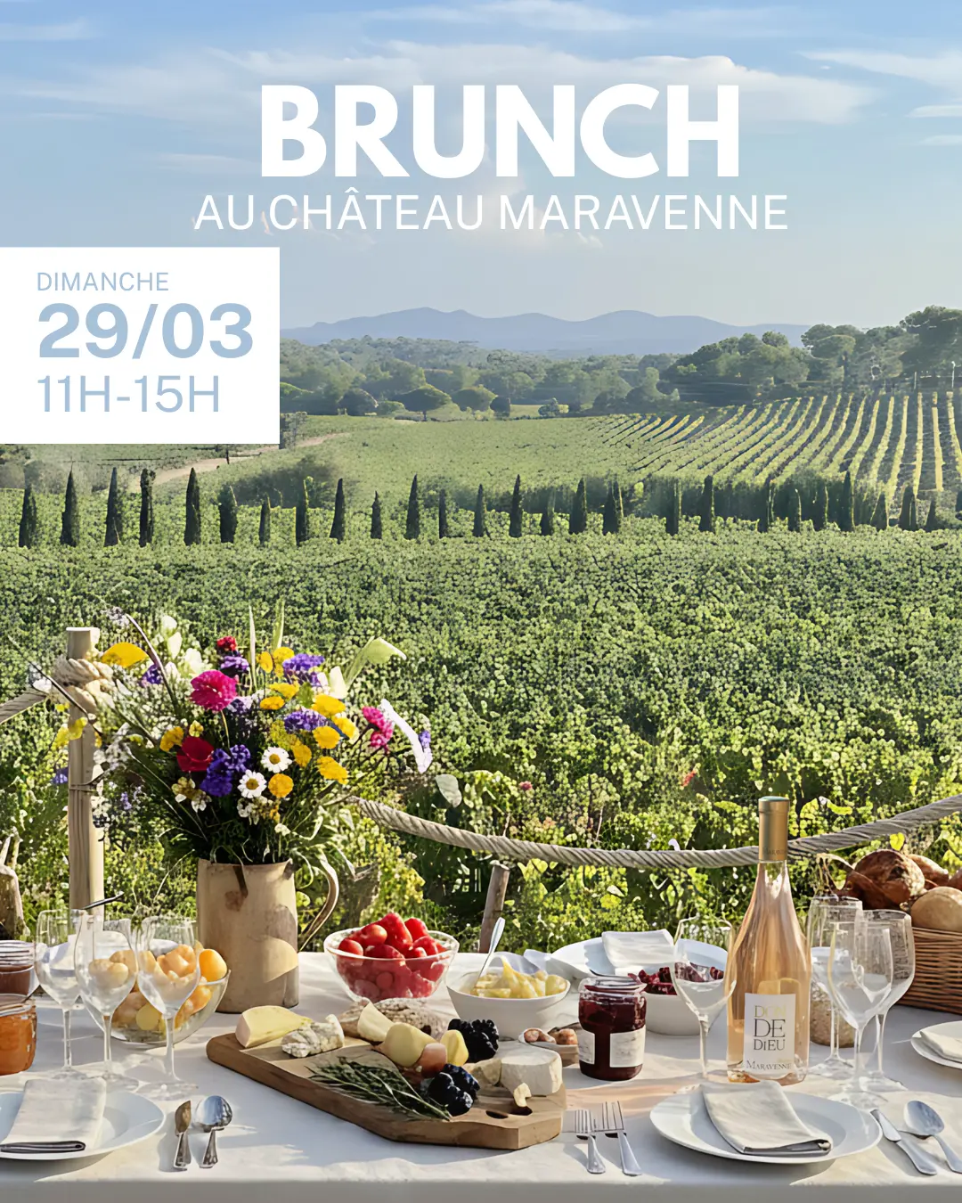 Brunch au Château Maravenne à la Londe les Maures