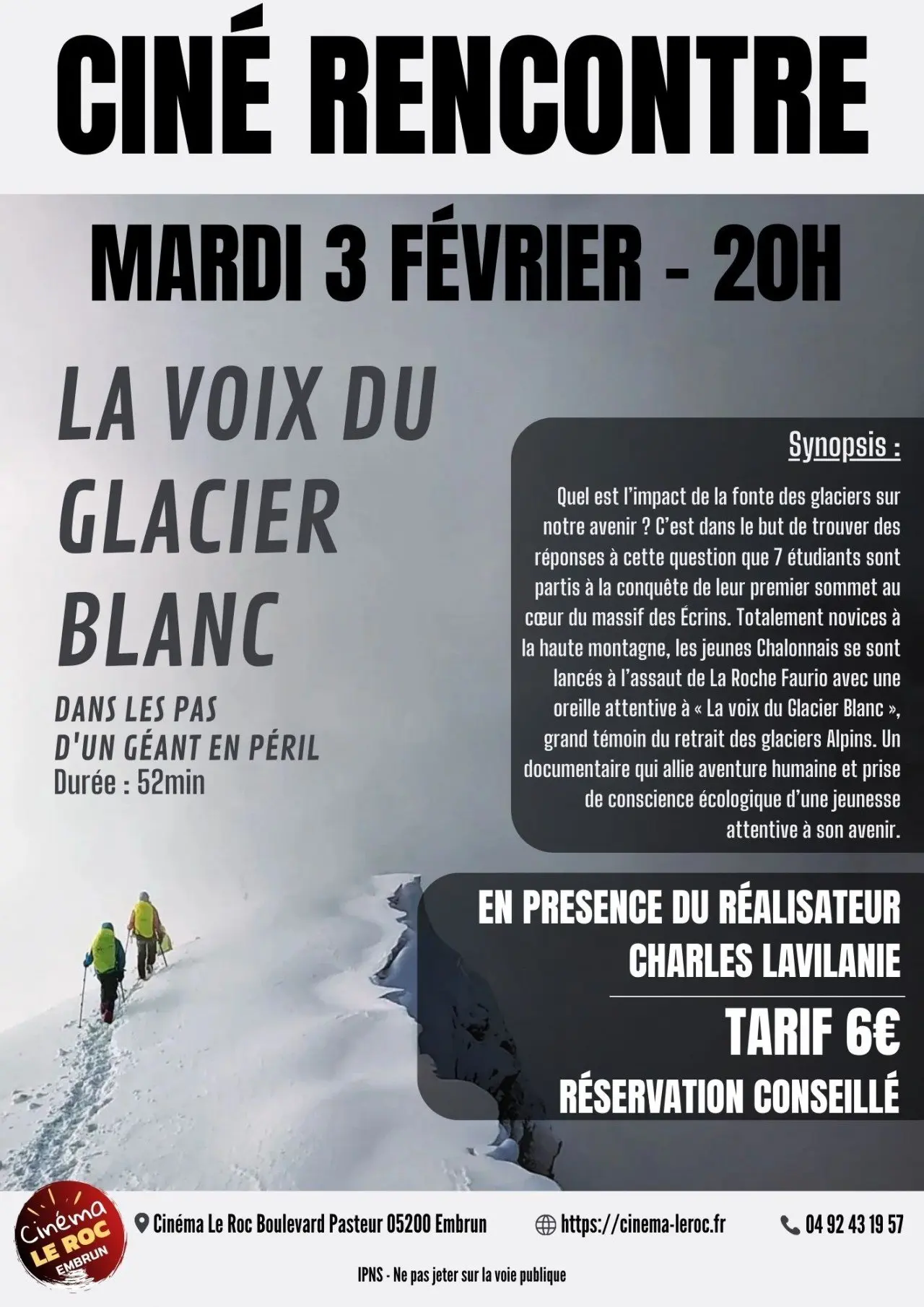 Ciné rencontre - La Voix du Glacier Blanc_Embrun