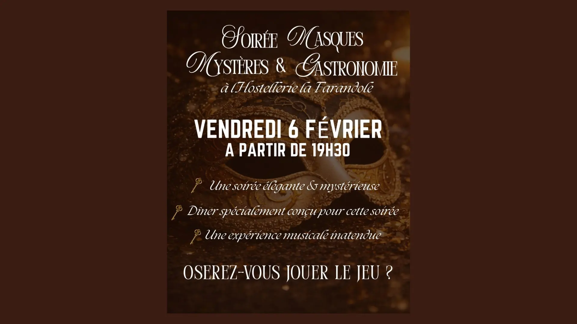 Soirée carnaval de Venise à la Farandole Sanary