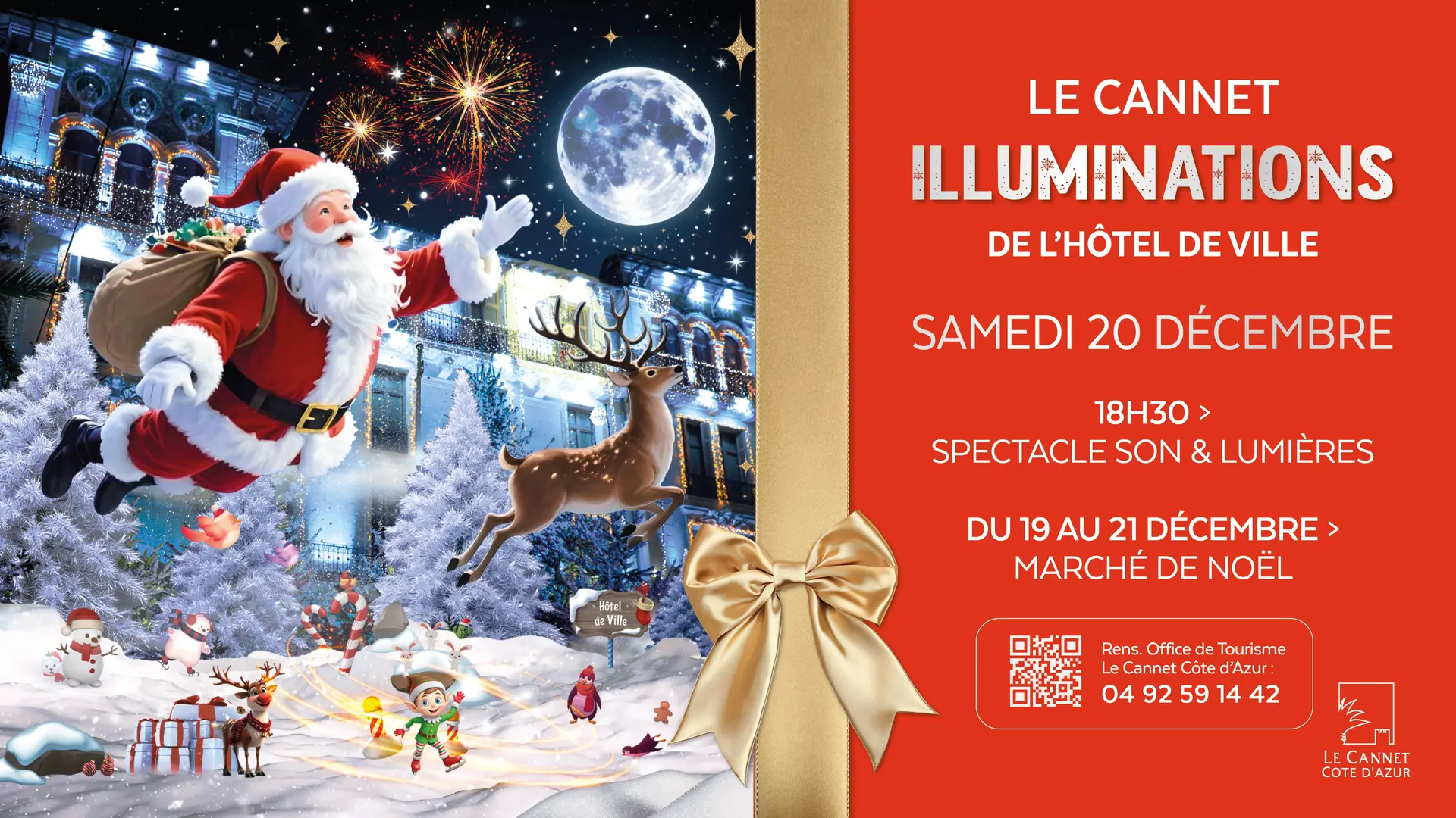 Illuminations de l'Hôtel de ville du Cannet_Le Cannet