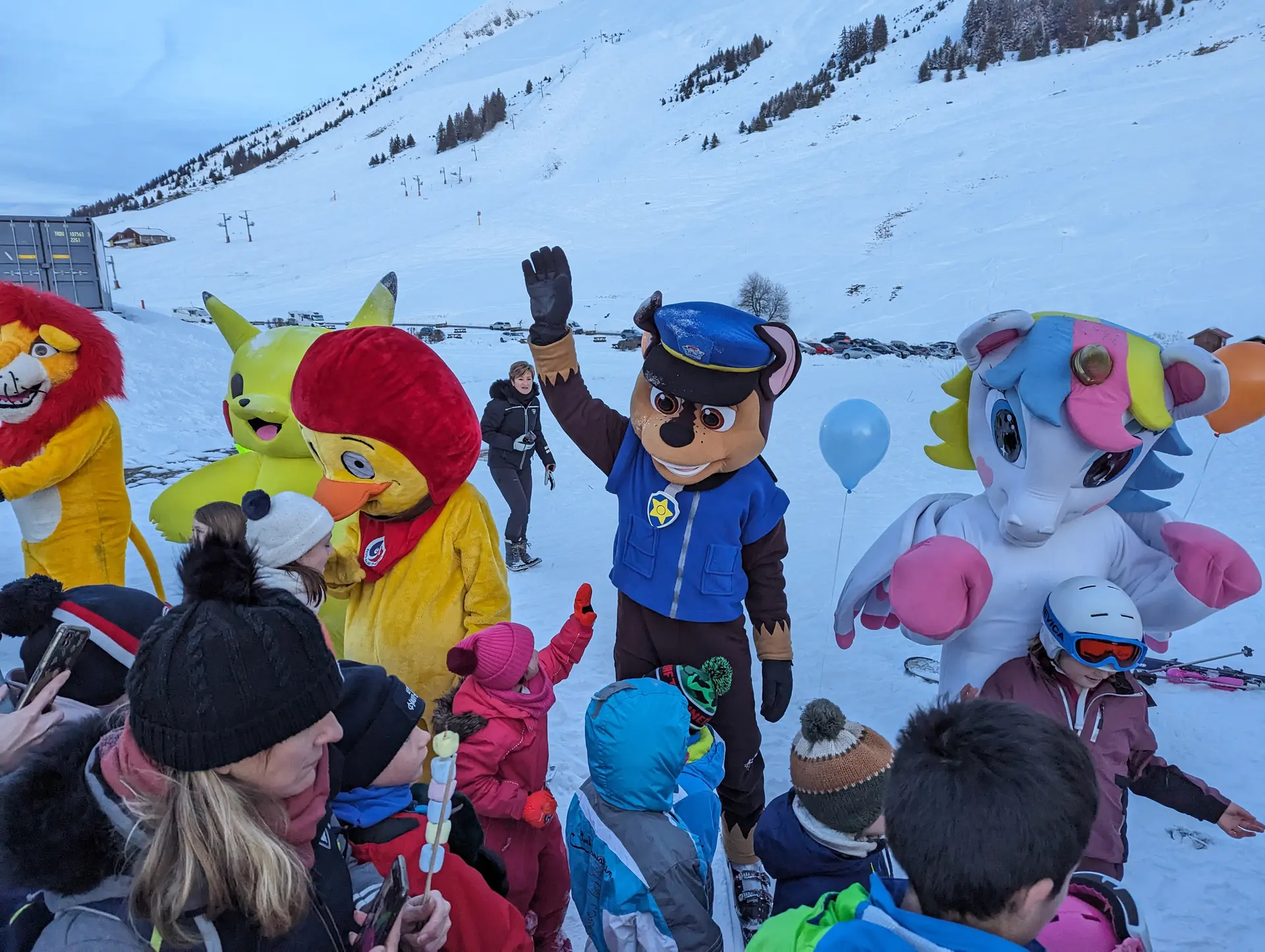 Descente des mascottes_Manigod