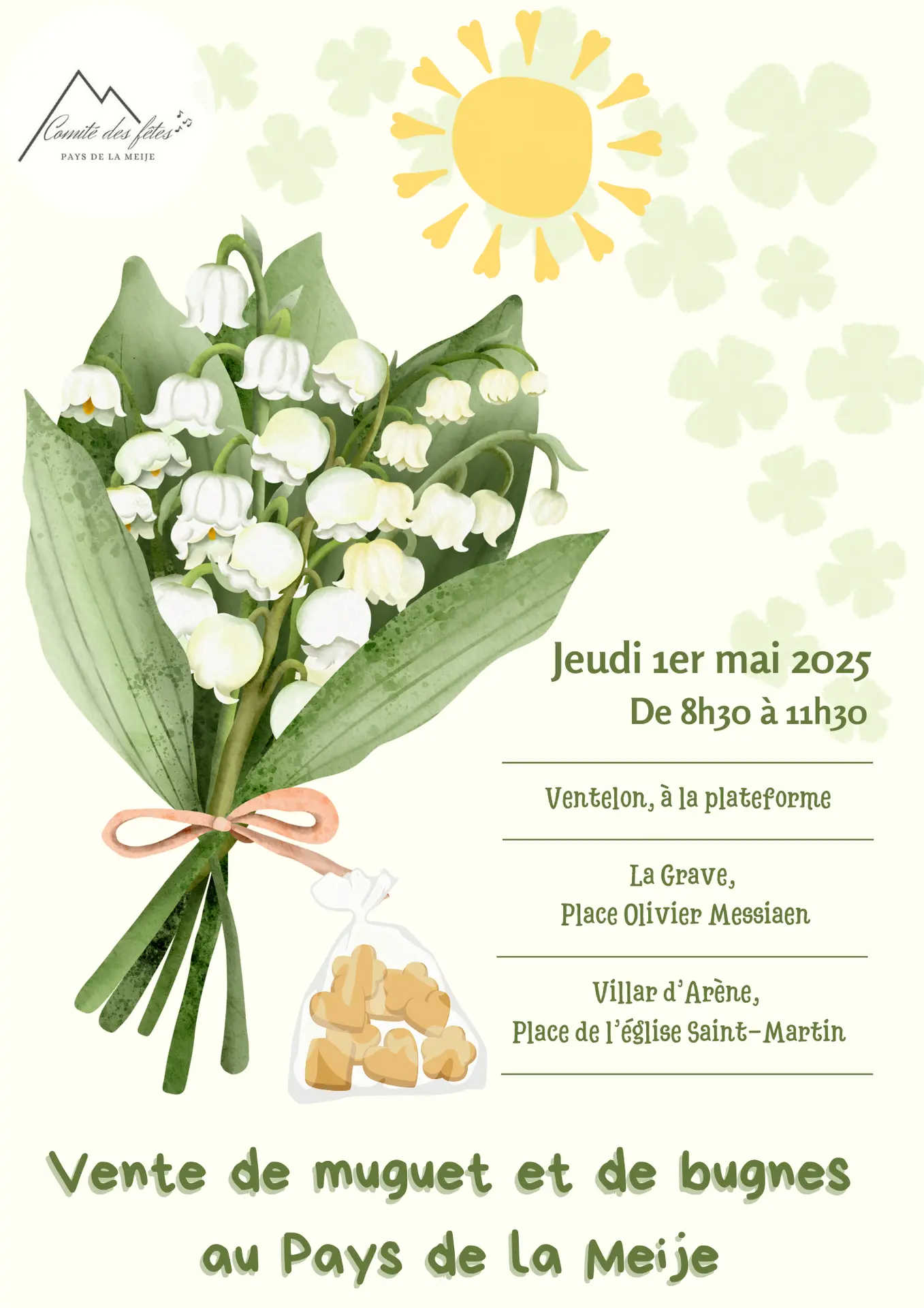 Vente de muguet et de bugnes 1er mai 2025