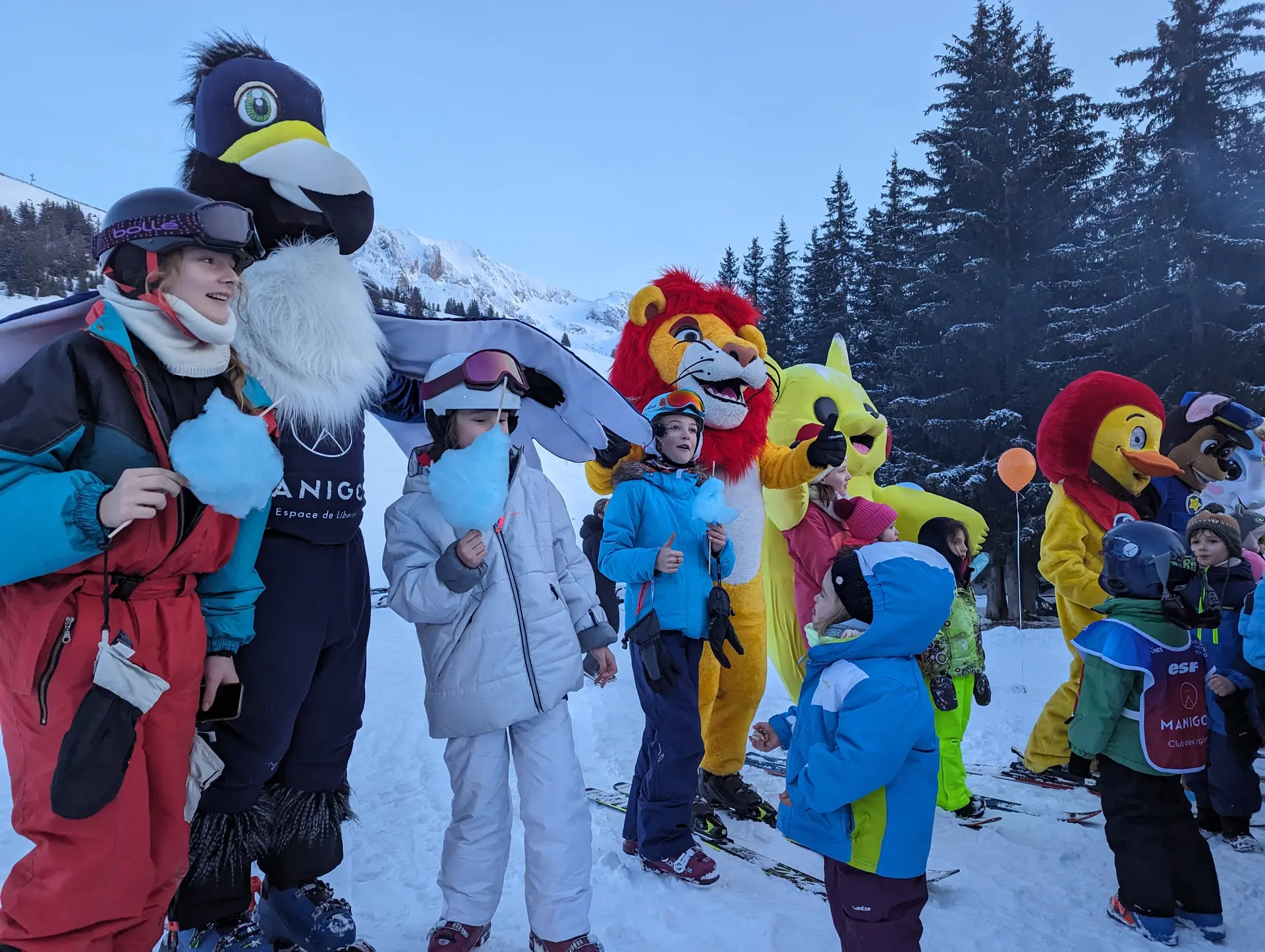 Descente des mascottes_Manigod