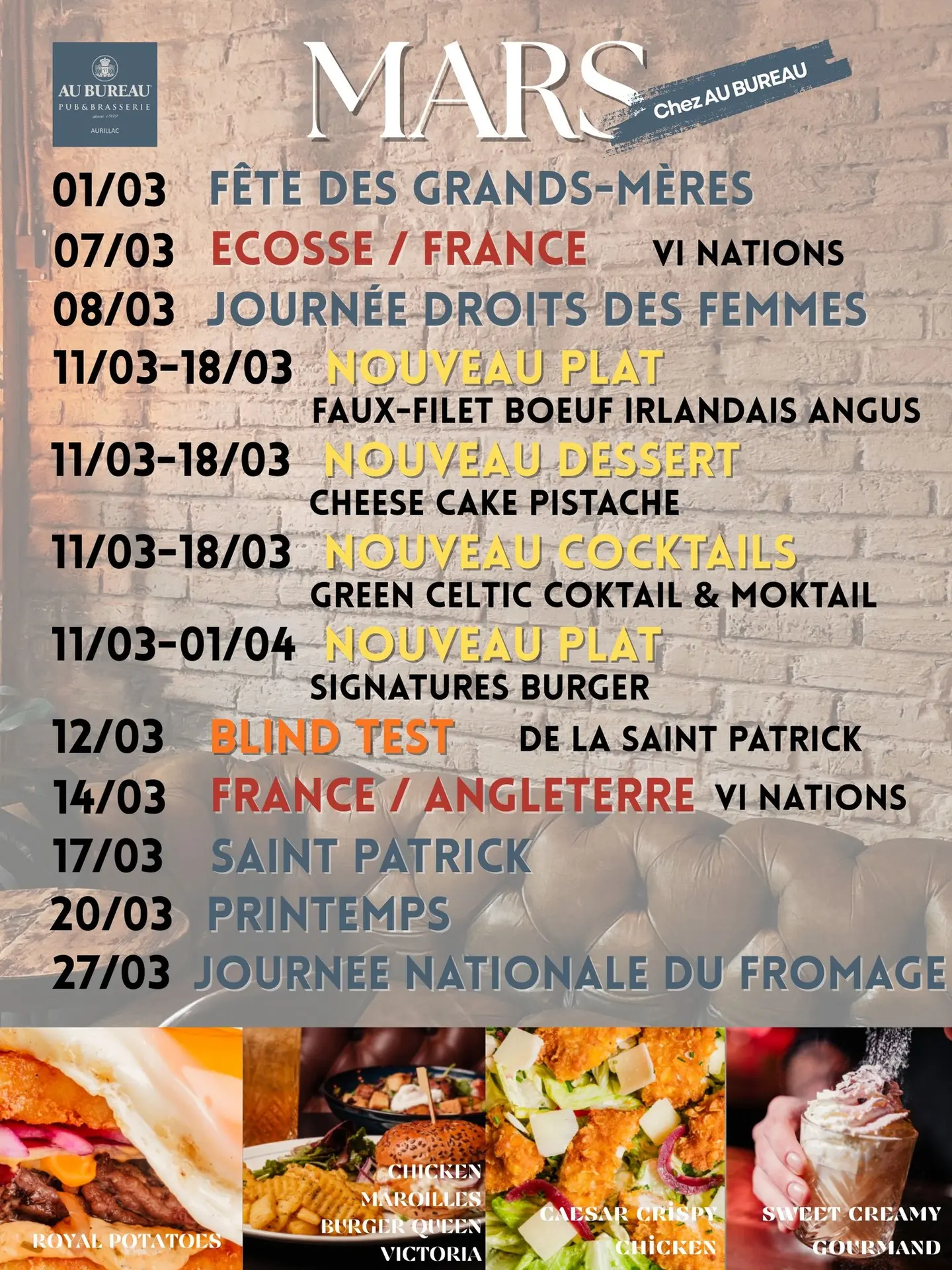 Programme di mois de Mars