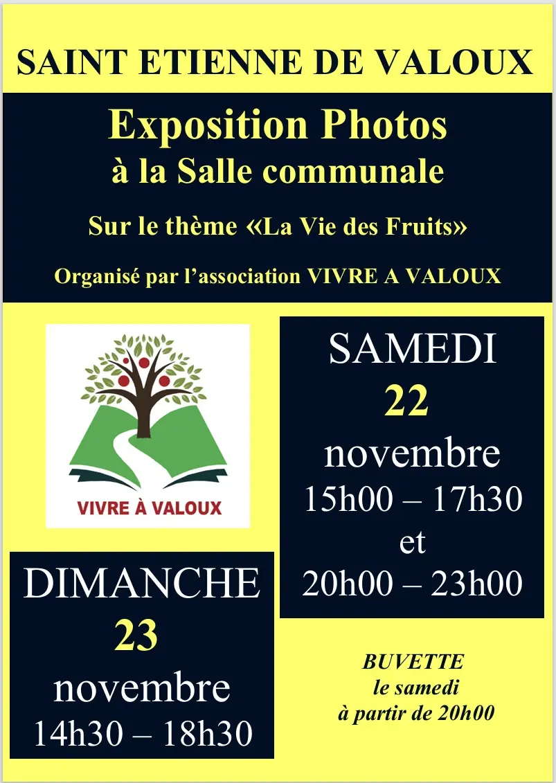 affiche expliquant l'exposition de photos