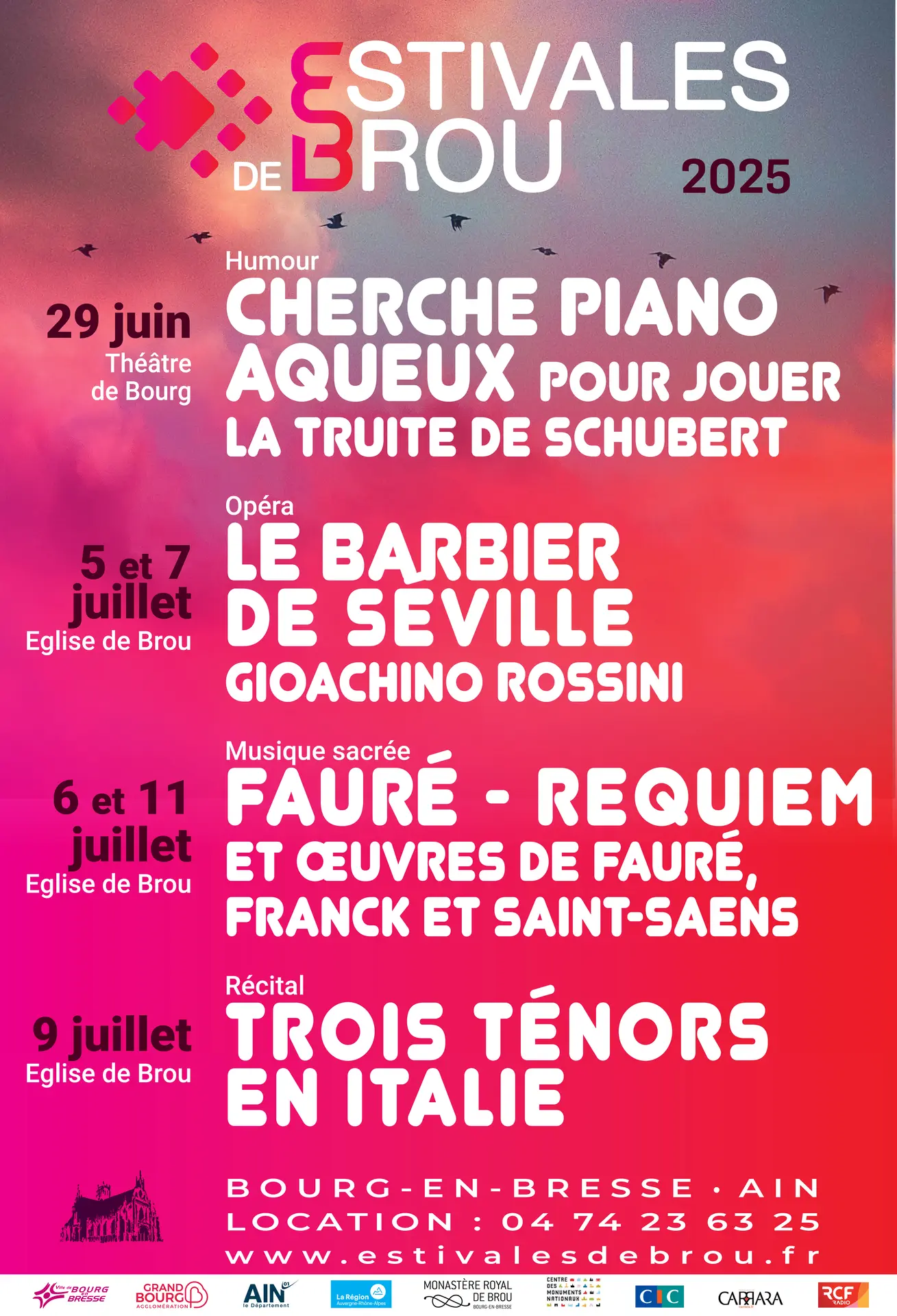 Affiche Estivales de Brou 2025