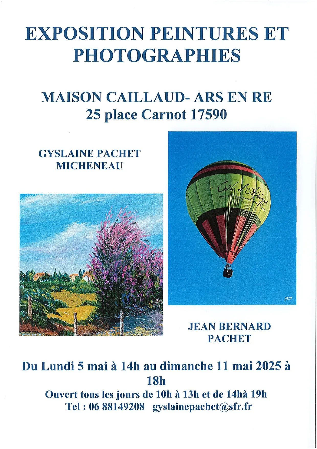 Exposition Gyslaine PACHET-MICHENEAU et Jean-Bernard PACHET - Peintures et photographies_Ars-en-Ré