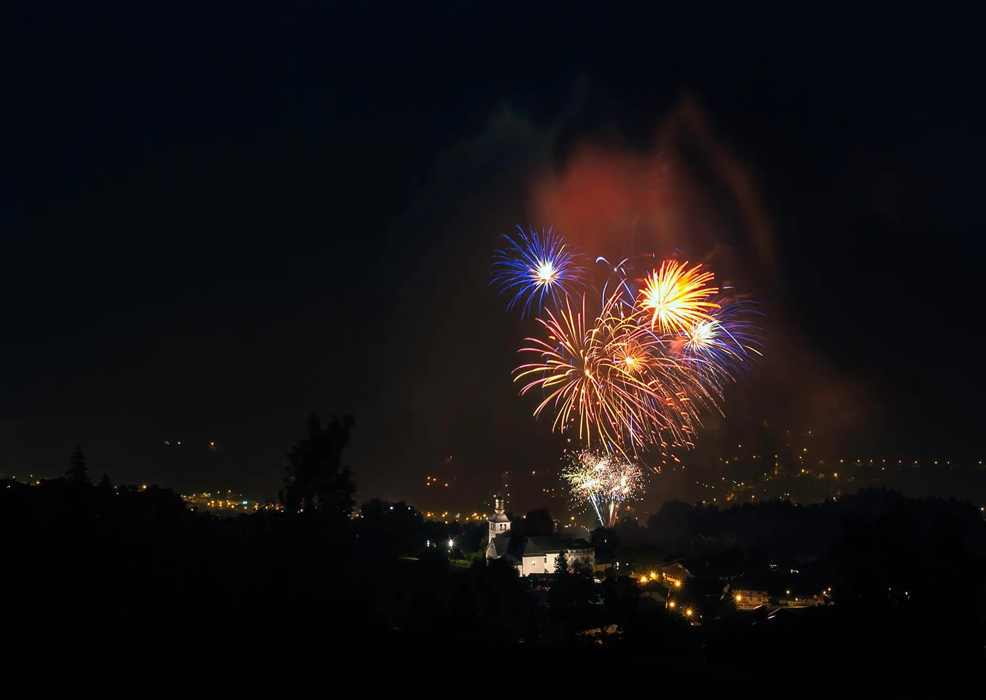 Feux d'artifice à Cordon