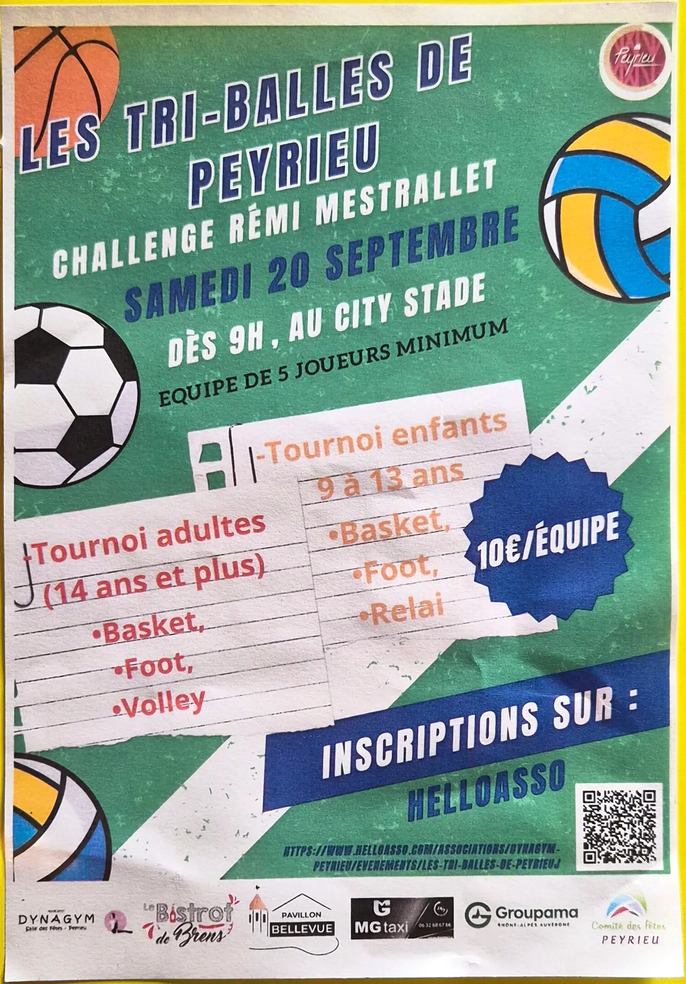 Tournoi sportif Les Tri-balles de Peyrieu : challenge Rémi Mestrallet_Peyrieu