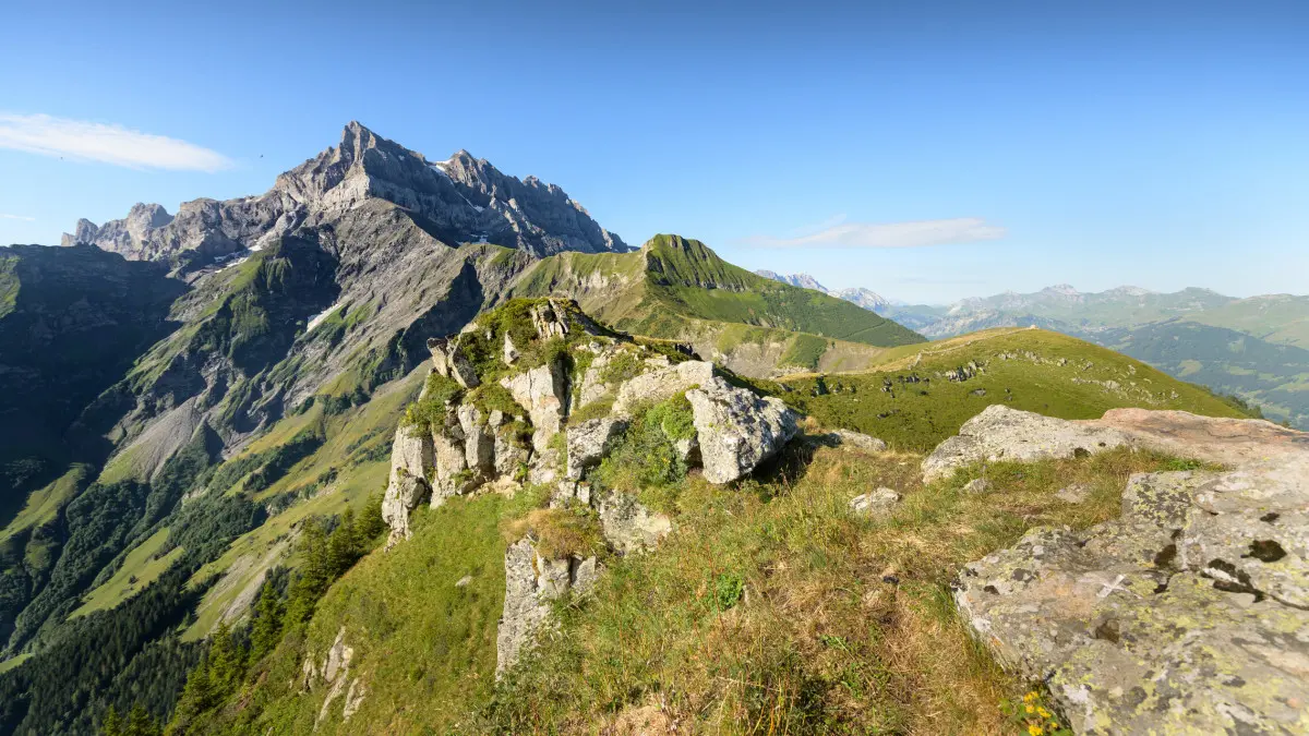 Vue depuis Circuit 55 rouge - Boucle Troistorrents Vallerette
