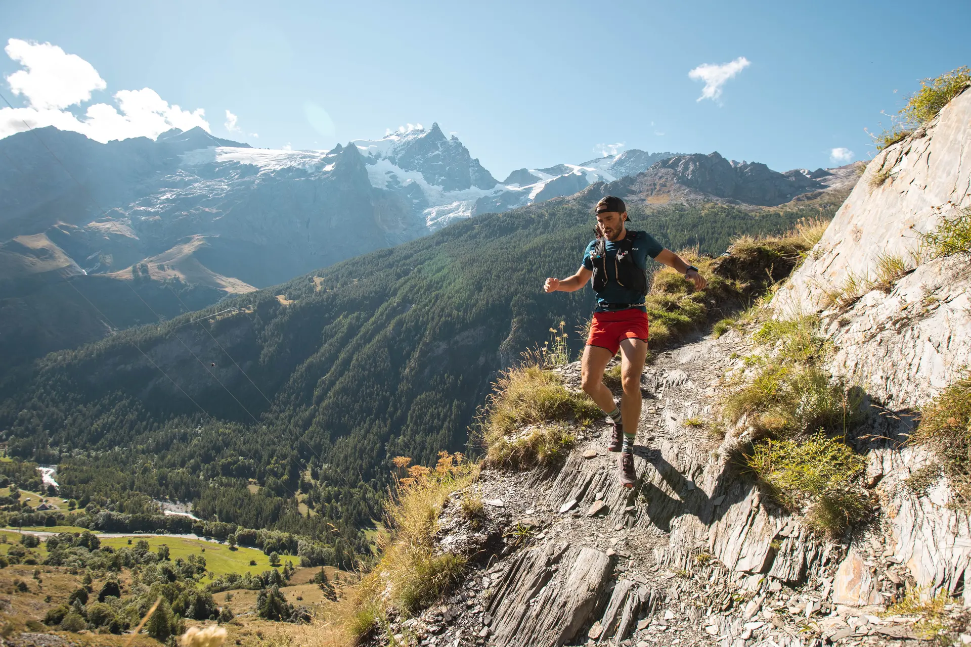 Coureur du 42km du Trail de la Meije à La Grave