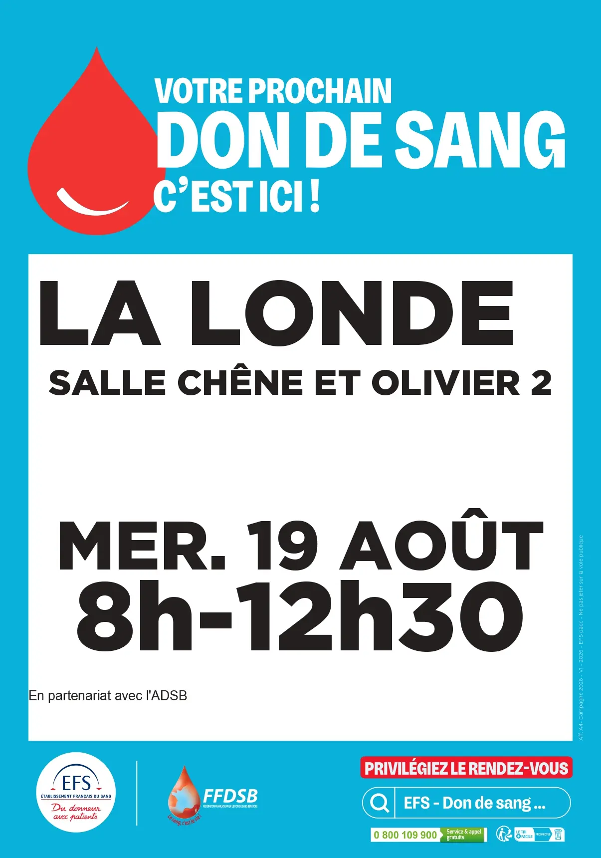 Les collectes de sang en Méditerranée Porte des Maures