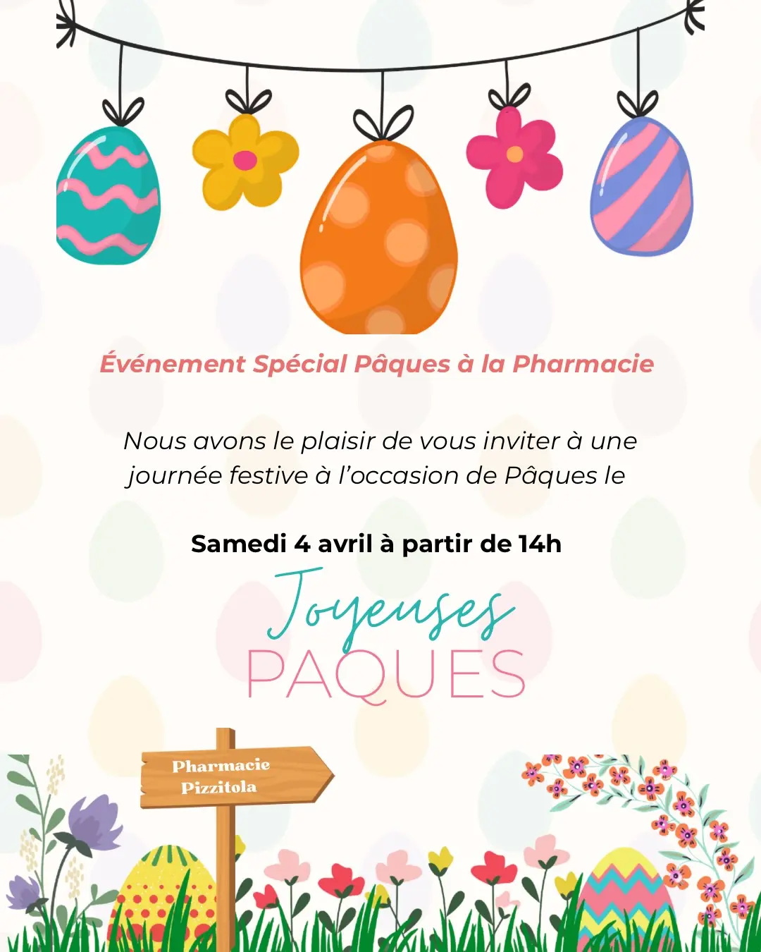 Evénement spécial Pâques à la pharmacie Pizzitola_Le Cannet